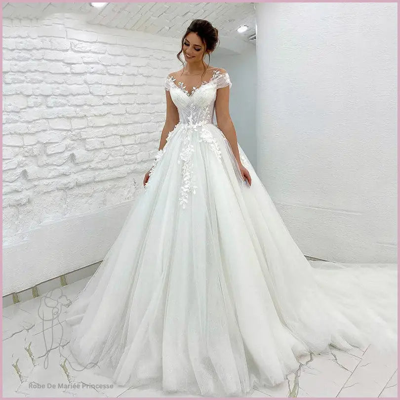 Robe de Mariée Longue Traine Princesse