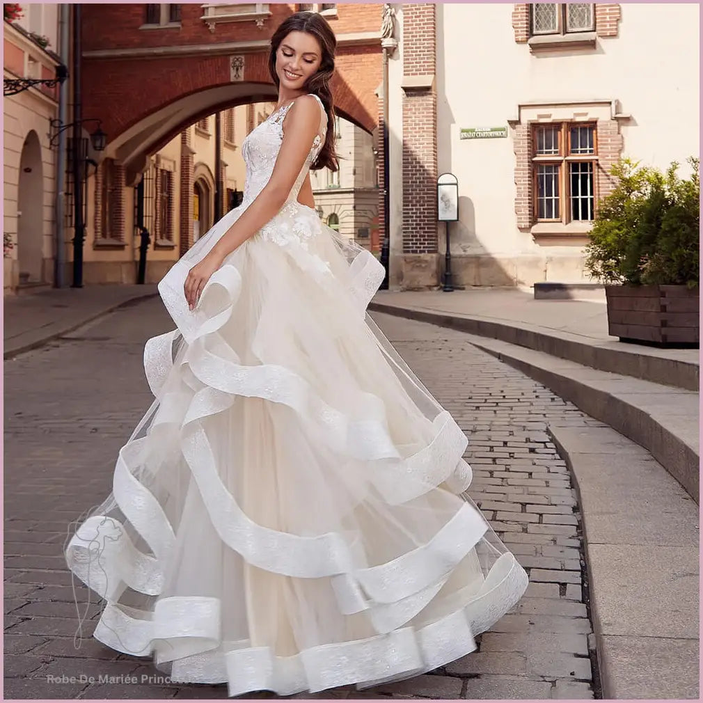 Robe de Mariée Princesse Dos Dentelle