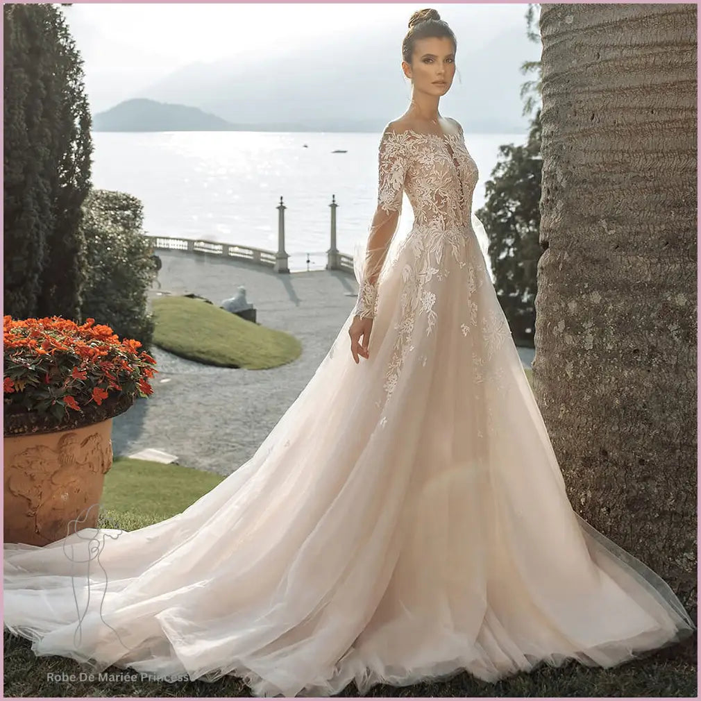 Robe De Mariée Princesse Manches Longues