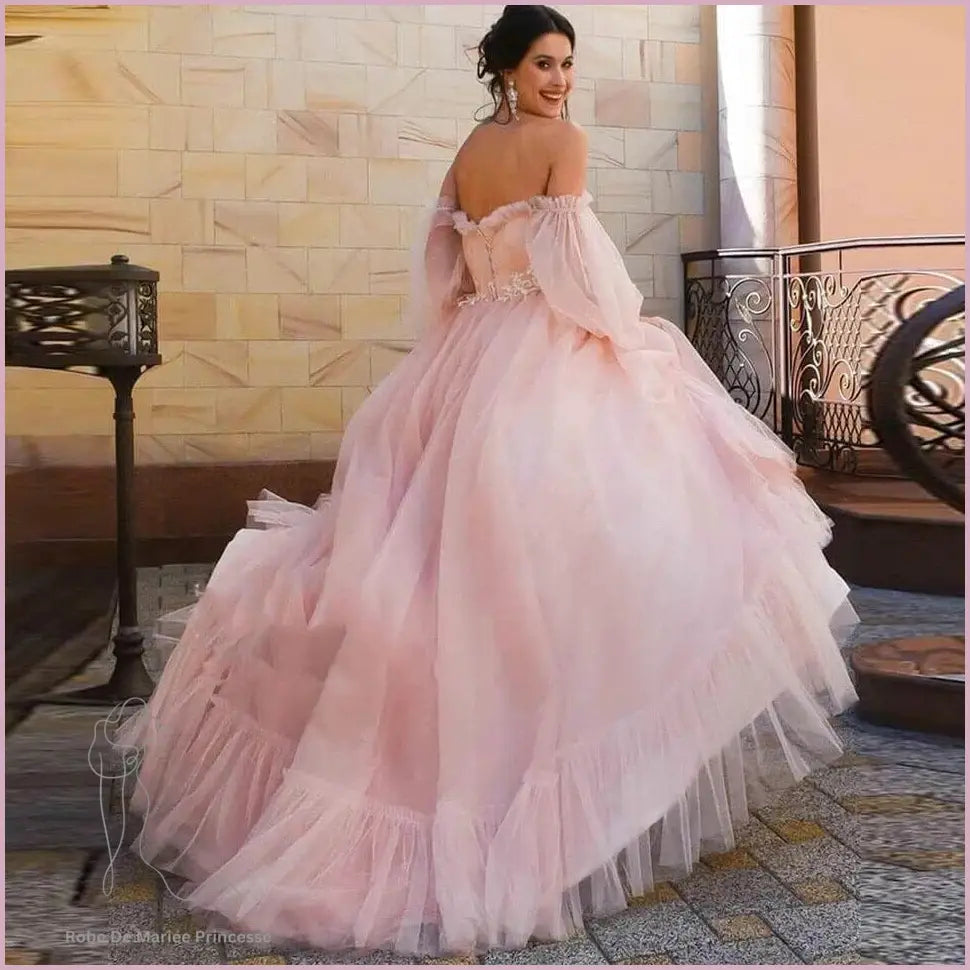 Robe de Mariée Princesse Rose Pale