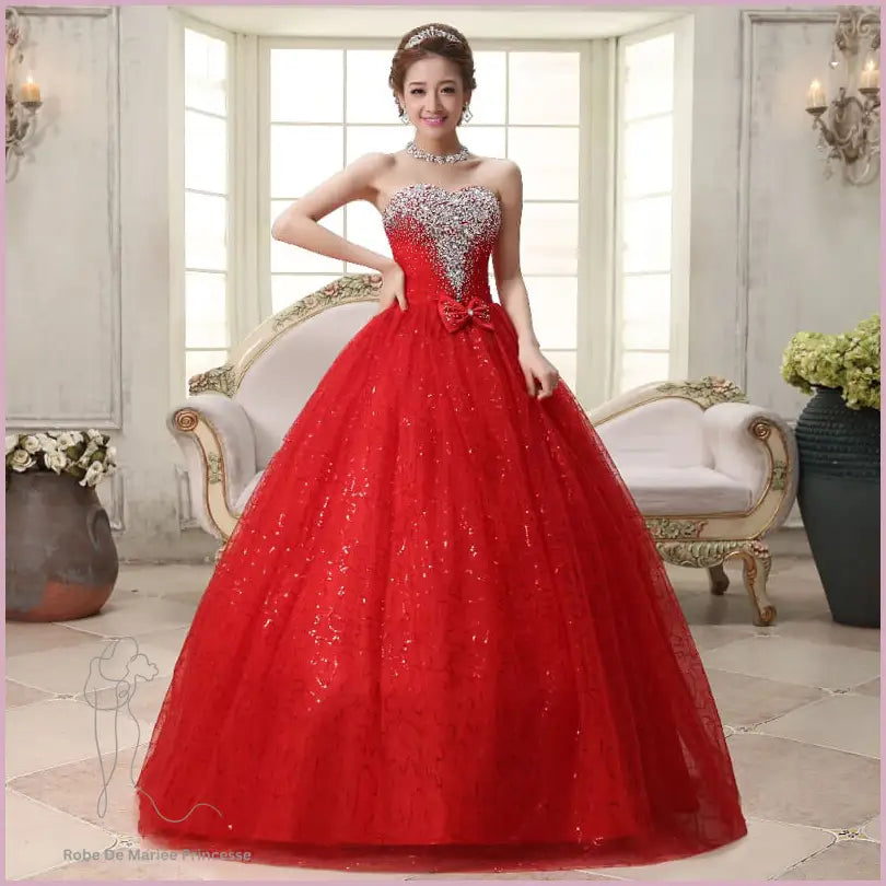 Robe De Mariée Princesse Rouge