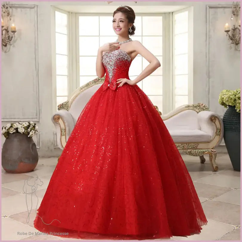 Robe De Mariée Princesse Rouge